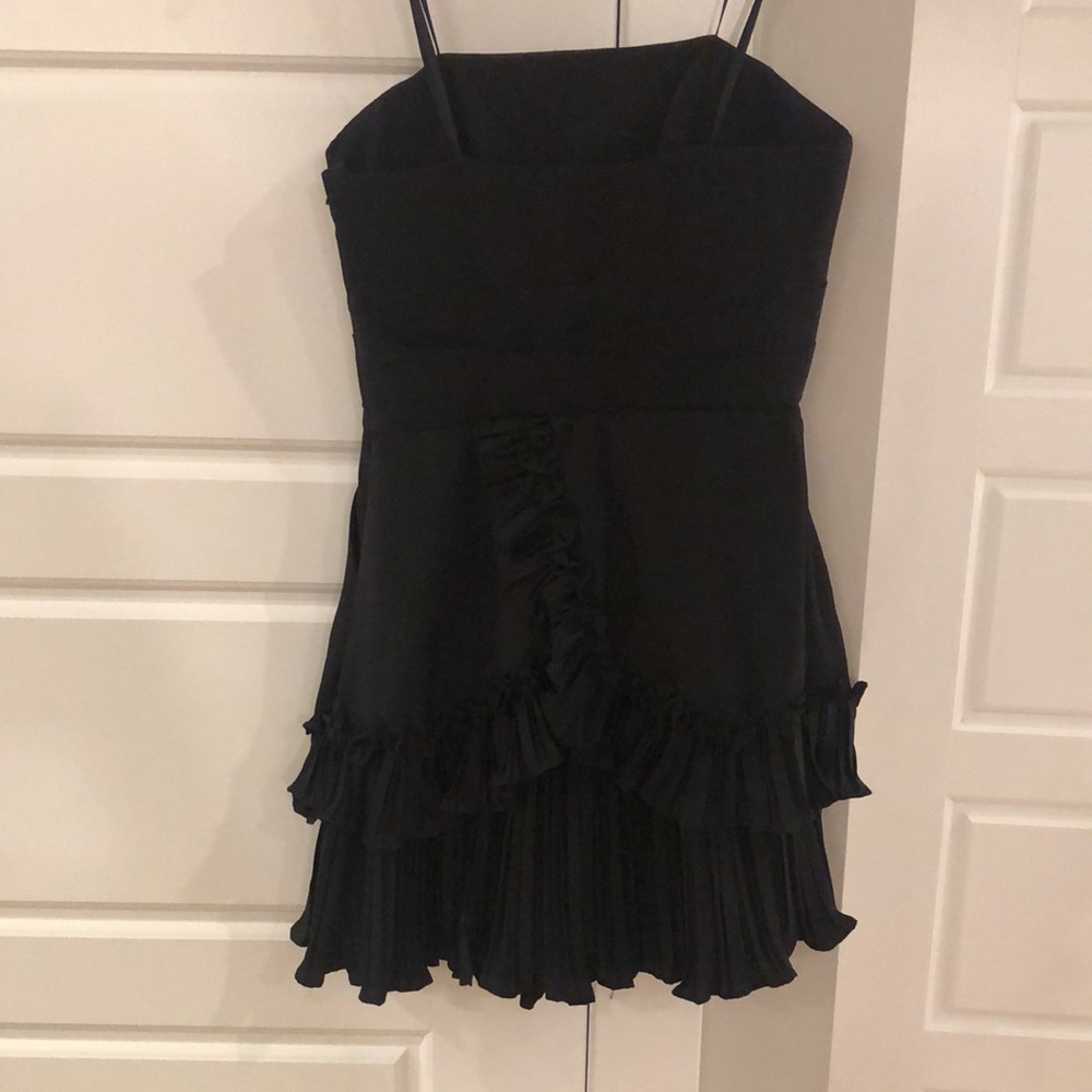 Strapless Bcbgeneration Ruffle Backside Black Coc… - image 4